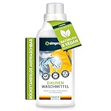 simprax® Daunen Waschkonzentrat/Waschmittel für voluminöse Daunen und Federn - GOTS Approved - Daunenjacke | Daunendecke | Daunenschlafsack - rückstandslos auswaschbar - ohne Palmöl - 500ml (flüssig)