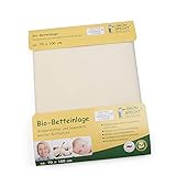 GRÜNSPECHT Bio-Betteinlage 70x100cm, Matratzenschutz, 100 % Baumwolle (kbA) mit PU-Kern, kochfest & trocknergeeignet, wasserdicht & urinundurchlässig (616-00)