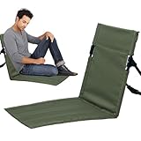 Kanustuhl – tragbarer Bodenstuhl – Reisestühle Bleacher Kissen neigbar für Camping Booting Stadium