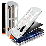 Tentoki sichtschutz für panzerglas iPhone 13 Pro Max / 14 Plus 6,7'', Schutzfolie kompatibel mit Face ID, 28°Anti-Spionage 9H Schutz Glas [Ultra Privatsphäre][Auto Dust-Elimination][HD-Klar] 2 Stück