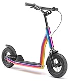 STAR SCOOTER Kinder Tret Roller ab 5 Jahre | City Kick Scooter Luftreifen Höhenverstellbar 10 Zoll New Gen | Chrom