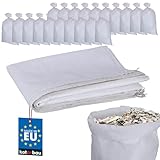 KOTARBAU® 20er Set PP Gewebesäcke 65x105cm Schwerlast-Gewebesack Weiß 50kg