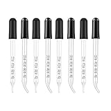 8 Stück Pipette Glas,Glaspipette,Pipette,Pipetten,1ml Pipette,Glastropfer mit Messungen,Pipettentropfer mit Gummikopf,Transparent,für Medizin ätherische Öle Ernährung Ohr Labor(2 Ausführungen)