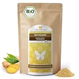 500g BIO Ingwer Pulver, nach EU-ÖKO-Standard kultiviert und hergestellt, ohne Zusätze, fein gemahlen (500g)