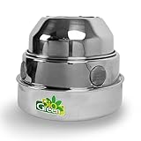 BioGreen Paraffin-Gewächshaus-Heizung WARMAX ANTIFROST aus Edelstahl | max. 150 Watt | für Gewächshäuser bis 2 m² | max. 10 Tage Brenndauer/Füllung