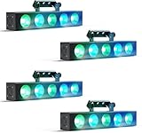 LED Bar Wallwasher 60W, Osusuent 5 4-in-1 RGBW COB LED Strahler Discolicht Partylicht Lichteffekte Bühnenlicht dmx Controller Musikgesteuert Strobe Beleuchtung für DJ Party Outdoor 4 Stück