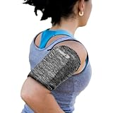 E Tronic Edge Handytasche Joggen, Laufen, Running - Sport-Armband als Handyhalterung für alle Handy-Modelle - Grau Large