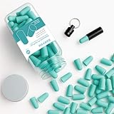 SURFOU Ohrstöpsel zum Schlafen 60 Paare, Geräuschreduzierung 38dB, Wiederverwendbar & Umweltfreundlich, Bequemer Sitz für Seitenschläfer, Ideal für Reisen, Zuhause & Studium, Blaugrün