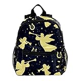 Vintage Angels Mini-Rucksack, Harfen, Trompeten, niedlich, Mehrfarbig, 25.4x10x30 CM/10x4x12 in, Rucksack Rucksäcke