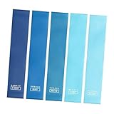 DECORNIJIA 5 Stück Teiliges Pull Bands aus Hochwertigem Langlebigem Silikon mit Farbverlauf Blau für Yoga Fitness und Dehnübungen rutschfest Flexibel für Training zu Hause und Unterwegs