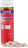 Hoyer Guarana & Ginseng-Kautabletten 60 Tabletten, 1er Pack (1 x 30 g) - Bio
