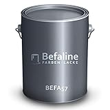 Befaline © Metallschutzlack 3 in 1 Metalllack 1l Anthrazitgrau, Metallfarbe, Metallschutzfarbe für Metall, Eisen, Zink, Aluminium, Stahl - extrem strapazierfähig, abriebfest, Made in Germany - BEFA66