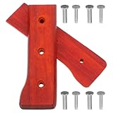 Operitacx 1 Paar Ersatzgriff für Küchenmesser Holz Robuster Rutschfester Griff für DIY Messerbau Nieten für Sicheren Halt Küchenzubehör für und