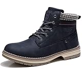 ARRIGO BELLO Stiefel Damen Stiefelette Winterschuhe Gefütterte Schneestiefel Outdoor Boots Arbeitsschuhe Arbeitsstiefel Wandern Arbeiten 36-41 (Ist Blau, Numeric_38)