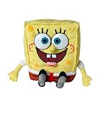 Simba 109491008 Sponge Bob Funktionsplüsch, 30cm, mit lustigen Soundfunktionen, zieht Man an der Zunge rollt erzusätzlich mit den Augen, ab den ersten Lebensmonaten geeignet