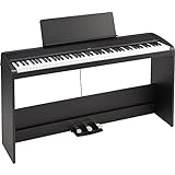 KORG B2SP Digitalpiano, Keyboard, E-Piano (mit Ständer, Notenpult, 3er Pedaleinheit und Lernsoftware zum Üben), USB Midi/Audio-Anschlüsse, schwarz
