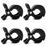 4 Stück Kinderwagen Klammern,klammern Kinderwagen,Kinderwagen Clips,Universal,zur Befestigung,für Kinderwagen,Liegestühle,Rollstühle (Schwarz)