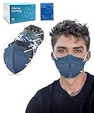 Tayogo 30 Stück FFP2 Maske Bunt Erwachsene,Farbig Faltbare Staubschutzmasken,Einweg Atemschutzmasken CE0370,Mundschutz Partikelfiltermaske Patterned Disposable KN95 Face Masks Einzel Verpakt