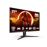 AOC Gaming 27G2ZNE - 27 Zoll Full HD Monitor, 240 Hz, 0,5 ms MPRT, FreeSync Prem. (1920x1080, HDMI 1.4, DisplayPort 1.2) schwarz/rot