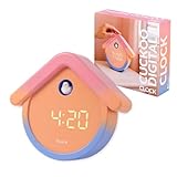 Fisura – Digitaler Kuckuckswecker in Schwarz. Origineller Wecker mit 3 Alarmen, 3 Helligkeitsstufen, Datums- und Temperaturanzeige. USB-C-Kabel. Maße: 20 x 17,7 cm, Verläufe