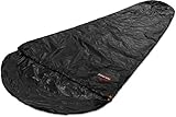 normani Schlafsacküberzug Biwaksack - 100% Wind- und wasserdicht, Atmungsaktivität: 3000 mvp (230 cm x 90 cm) Farbe Tintenschwarz Größe 230 x 90 x 60 cm - RV Rechts