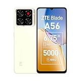 ZTE Blade A56 Smartphone ohne Vertrag, 6,75' HD+ Display (90 Hz), 4G LTE, 4GB RAM+64GB Speicher, 13MP KI-Kamera, 8MP Frontkamera, Dual SIM, Android 13, Gold (2025 Modell)