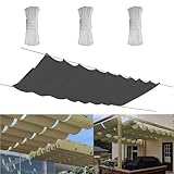 Einziehbare Welle Sonnensegel 0.9x3.5M, Verstellbar Aufrollbar Sonnenschutz Mit ösen, Spannmarkise Beschattung, Markise Wasserdicht Verstellbar Markisenstoff Für Terrassenüberdachung - Dark Graphit