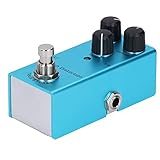 Gitarrenverzerrungspedal, Gitarrenpedal Gitarreneffektpedal Crunch Distortion E-Gitarreneffektpedal DC 9V Mini True Bypass Aluminiumlegierung für E-Gitarre