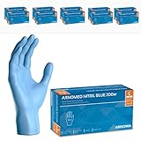 ARNOMED Einweghandschuhe Blau, Einmalhandschuhe L, Nitrilhandschuhe 2000 Stück (10x200 Stk), Handschuhe Einweg puderfrei, Gummihandschuhe Einweg, Handschuhe Nitril, Einmalhandschuhe in S, M, L & XL