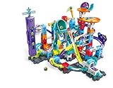 VTech Marble Rush Magnetic Magic, Konstruktionsspielzeug für Kinder, 10 Murmeln und 120 Bauteile, Elektronisches Murmelbahn-Set, Spannende Stunts & Tricks, Ab 4 Jahren, Englische Version, Klein