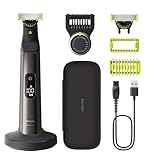 PHILIPS OneBlade Pro 360 Face & Body - elektrischer Rasierer, Trimmer & Bodygroomer, 2x 360 Klingen, Präzisionskamm, 2x Körperaufsätze, Reisetasche, Ladestation, für Gesicht & Körper (QP6652/30)