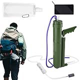 Wasserfilter für Camping, Wasserreinigung 0,0001 Mikron, manueller Pumpenwasserfilter, hohe Präzision, sicheres Getränk im Freien, Wasserreiniger, Camping, Outdoor