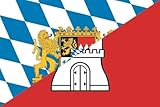 Flagge Bayern - Hamburg Fahne 60x90 cm Premiumqualität Bootsflagge Motorradfahne Profiqualität mit ÖSEN