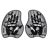 arena Vortex Handpaddel, Schwimmbad-Trainingszubehör, Schwimmbad-Paddel mit Verstellbaren Riemen, PVC-frei, Silver-Black (15)