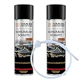 VE-INDUSTRIES 2X Hohlraumschutz Hohlraumversiegelung Spray 500ml Wachs + 60cm Sonde