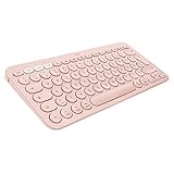 Logitech K380 Multi-Device Bluetooth Tastatur für Mac, Einfaches Umschalten zwischen bis zu 3 Geräten, Scissor-Tasten, 2 Jahre Batterie, macOS / iOS / iPadOS, Deutsches QWERTZ-Layout - Rosa