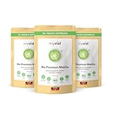 Bio Matcha Tee Pulver Premium 100g Grüner Tee in höchster Qualität aus Japan Kagoshima - Perfekt für Smoothie Matcha Latte Japanischer Grüntee vegan ohne Zusätze plastikfrei verpackt - 3 Packungen