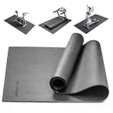 PROIRON Bodenschutzmatte Fitnessgerät, Bodenschutzmatte Fitness 6mm Dicke, Laufband Matte Schutzmatten, Matten Fitnessraum Bodenmatte Unterlegmatte für Crosstrainer - auch als Yoga Matte