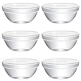 DOITOOL Dessertschale 6 Stück Mini Mahlzeit Prep Schalen Glas Auflaufförmchen Schalen Stapelbar Klar Servierschalen Kleine Dessertschalen Süßigkeitenschalen Nussschalen für Küche Vorbereitung Salat