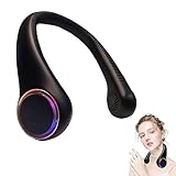 LOVEMETOO Tragbarer Nackenventilator | Leiser USB Ventilator ohne Klinge - Sommerkühlung Zubehör, frei einstellbarer Ventilator für Joggen, Reiten, Arbeit,