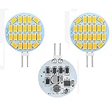 ShuoHui G4 LED Warmweiss Lampen 3W AC/DC 12V, 3000K, 400Lm, Ersatz für 30W Halogenlampen Glühlampen, LED G4 Stiftsockellampe Leuchtmittel (2)