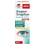 Doppelherz Augen-Tropfen Hyaluron 0,4% – Medizinprodukt mit lindernder Wirkung bei trockenen und gereizten Augen – 10 ml sterile Lösung