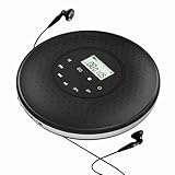 Acouto Tragbarer CD -Player3. Tragbarer CD-Player mit 3,5 Mm Verdrahteten Kopfhörern Support TF Card MP3 Music Player A-B Wiederholungsfunktion mit LCD-Display Touch Spiele Musik ohne Kompatibilität