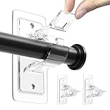 BelleVive 2er-Pack Gardinenstangenhalterungen ohne Bohren,...