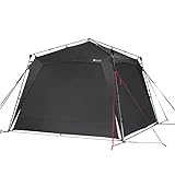 Qeedo Quick Space Camping Pavillon (3x3m) mit UV-Schutz (UV80) & Dark-Coating - windstabil, schneller Aufbau, 8 Personen - Set