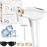 NIKYJM IPL Geräte Haarentfernung Laser mit Kühlfunktion, 600-1200nm Wellenlänge, 9 Energiestufen, IPL Laser Haarentfernung für Damen/Herren, Gesich, Bikini, Körper, Beine, Achseln