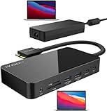 iVANKY FusionDock 1 MacBook Pro Docking Station mit 150W-Netzteil, 12-in-2 Dual 4K@60Hz Dockingstation für MacBook Pro/Air Thunderbolt 3/4 Dock 2HDMI 2.0, 96W PD, 6 USB, 1Gbps Ethernet SD/TF Audio