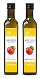 Apfelessig naturtrüb BIO 1000ml (2x 500ml) I rein, unverarbeitet, unpasteurisiert I Apfelessig ungefiltert mit Essigmutter von bioKontor