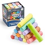 JOYIN Straßenmalkreide für Kinder Abwaschbare Farben straßenmalkreide Set Ungiftige Jumbo-Kreide Waschbare Jumbo Kreide for Outdoor Art Play, Painting on Malkreid Tafel, Kreide Großpackung,16 Stück