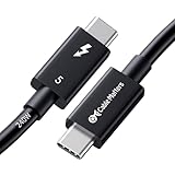 Cable Matters [Intel Certified] 80Gbps Thunderbolt 5 Kabel mit bis zu 120Gbps Bandbreitenverstärkung und 240W Ladeleistung in Schwarz - 1m, Kompatibel mit Thunderbolt 4, USB 4 und USB-C